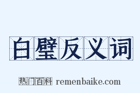 白璧反义词是什么意思的图片